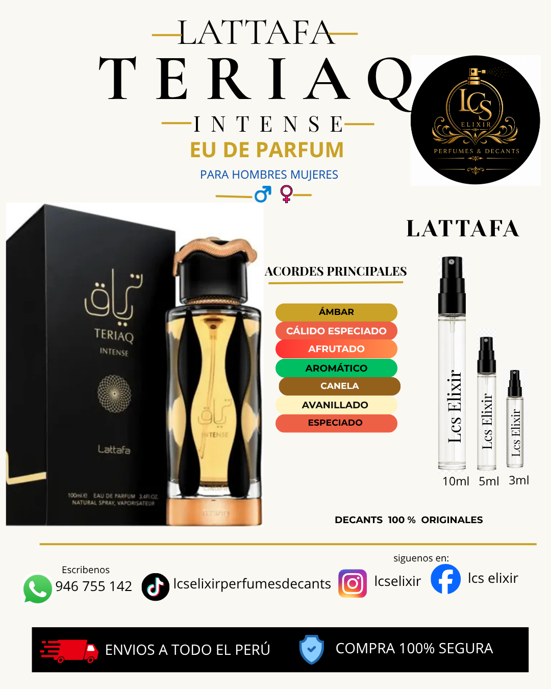 Teriaq Intense de Lattafa