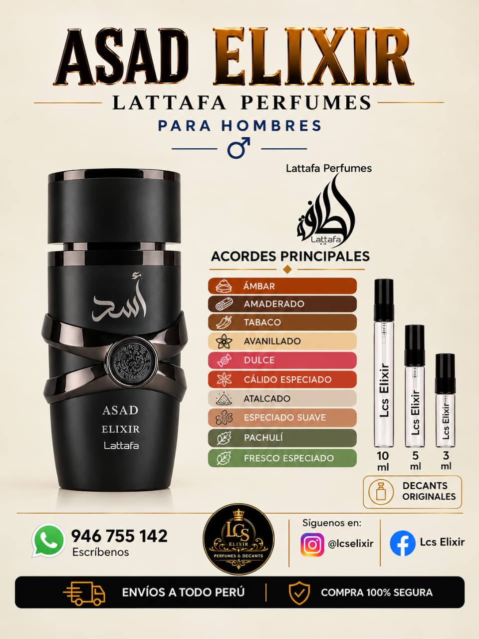 Asad Elixir de Lattafa